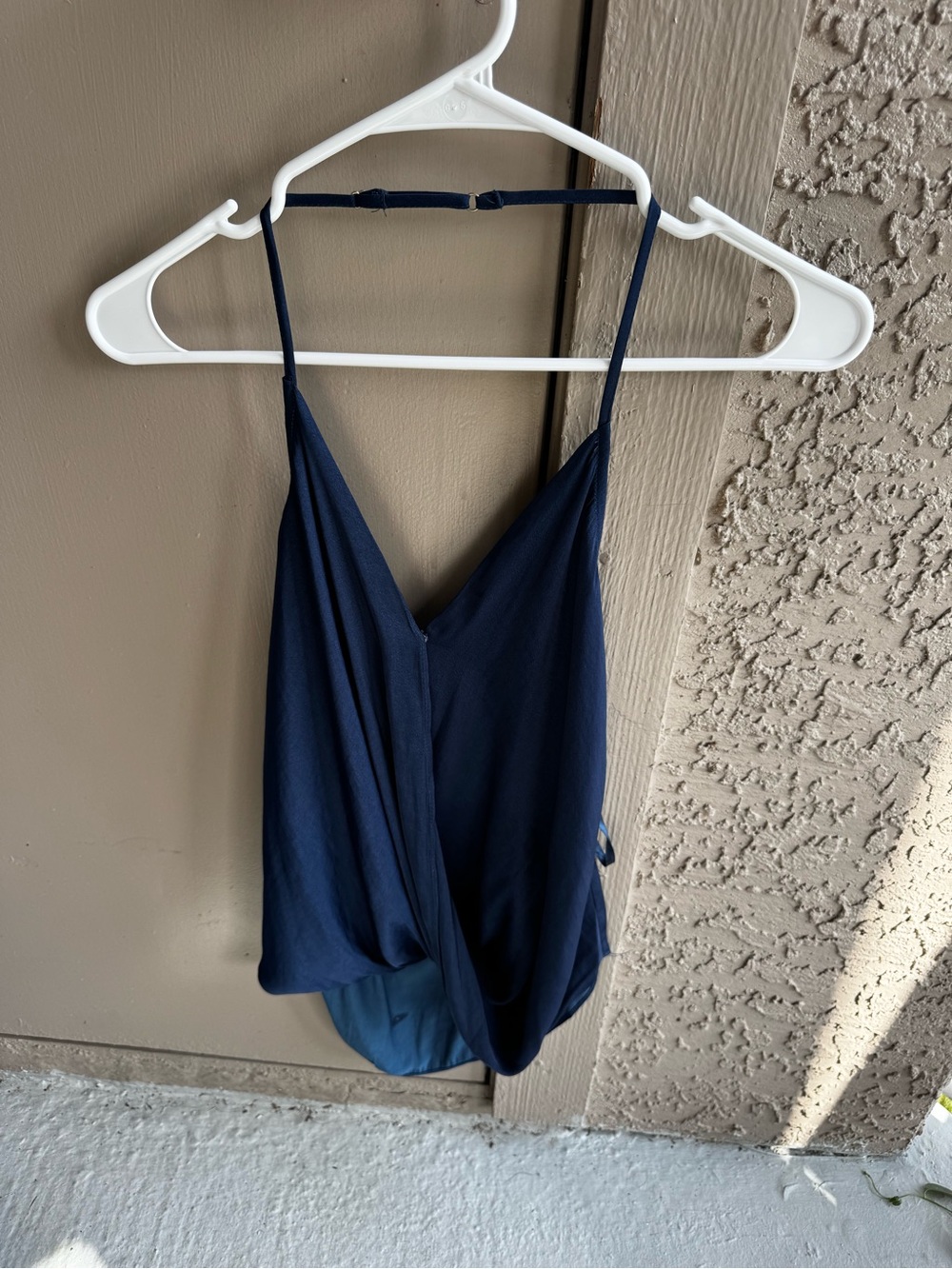 Women's Navy Blue S Naked Zebra Halter backless Tank Top